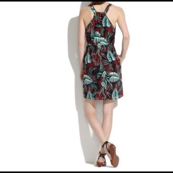 Madewell | Silk Jungle Print Dress with Pockets - Picture 7 of 7